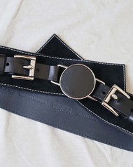 南瓜Vintage。MICHAEL KORS 黑色 麂皮 寬版 腰帶