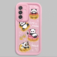 Casing hp for Samsung A17 4G A17 5G M17 5G F17 5G Panda Swimming Case CuteYANG Silicone Case Cesing 