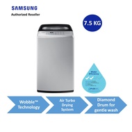 Samsung WA75H4400SS/SP Top Load 7.5kg Washer with Diamond Drum | No Dryer Function with 2 years Agent Warranty