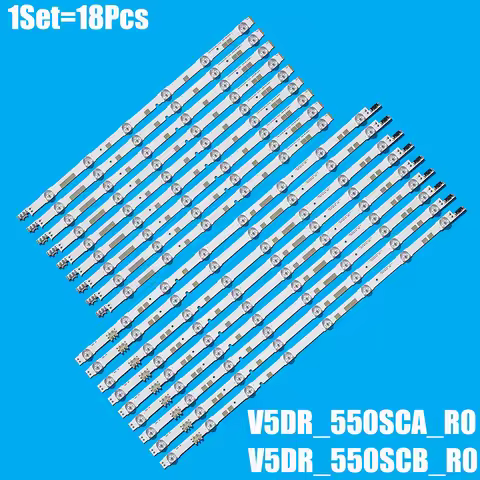 18PCS LED backlight strip for UA55JS7200 UE55JU6800 UE55JU6850 UE55JU6870U V5DR_550SCA_R0 V5DR_550SC