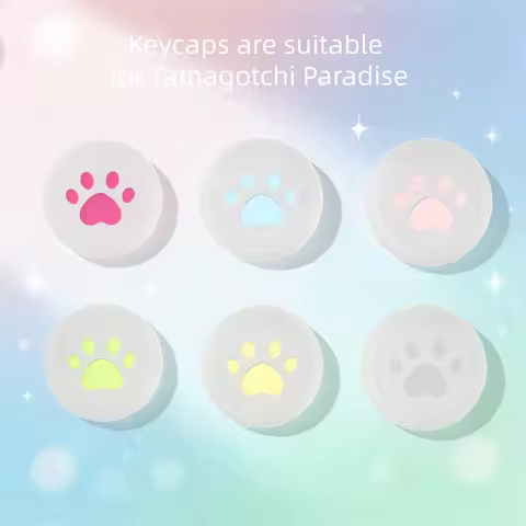 Cute cartoon silicone keycaps for Tamagotchi Paradise