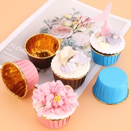 50 cups, premium gold cupcake paper, muffin cup, paper cup, cupcake paper - 1 pack