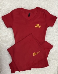 เสื้อยืด**คอวี***ปักบน-ล่าง MC