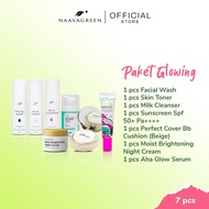 Paket Glowing Naavagreen - mencerahkan melembabkan mengglowingkan dan memudarkan noda hitam pada waj