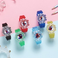 Plastic Spiderman Watch Cartoon Student Children Watch Boy Boy Luminous Watch