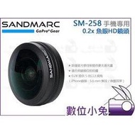 數位小兔【SANDMARC SM-258 0.2x 魚眼 HD 手機專用 鏡頭】iPhoneX iX 附夾具 專用背蓋