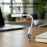 USB Type C Cable 3.1 to 3.5mm Audio Jack Converter Female 10.5cm - L41 - White