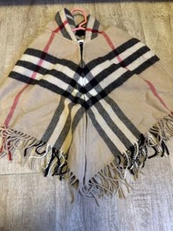 Burberry 格紋羊絨斗篷 110cm