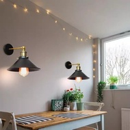 TLM Lampu Vintage 2 Pcs Vintage Wall Lamp Retro Aisle Lights Loft Iron Wall Light E27 Edison Bulb Sc