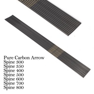 <APUN>12pcs ID6.2mm 100% Pure Carbon Arrow shaft Spine 300-800 Arrow Tube Gold Logo For Archery 6.2m