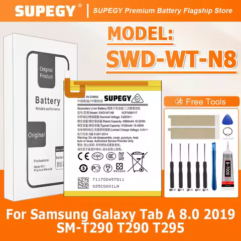 Brand New SWD-WT-N8 5100mAh High Quality Replacement Battery For Samsung Galaxy Tab A 8.0 2019 SM-T2