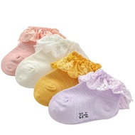 (Pimenova) plain lace children's socks, Korean lace children's socks, flower lace kids socks