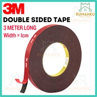 RMK 3M SUPER STRONG DOUBLE SIDED TAPE Original 3 Meter Acrylic Foam Tape Water Proof Heavy Duty Outd