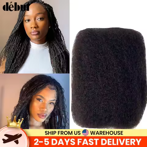 Debut Afro Kinky Bulk Human Hair For Braiding Twist Peruvian QVR Remy Bulk Hair For Dreadlock Natura