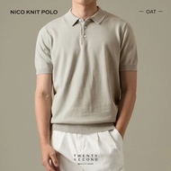 TWENTYSECOND เสื้อโปโลแขนสั้น ผ้า Knit  รุ่น Nico Knit Polo - เบจ / Oatmeal