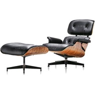 EAMES Replica Leather Lounge Chair (Black)