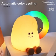 [Nice]  Color Changing Night Light Kids Night Light Rechargeable Soft Silicone Potato Design 3 Brigh