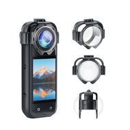 Cho insta360 X5 chống sương mù snap-on vòng bảo vệ ống kính máy ảnh của điện thoại bền Glass Bìa