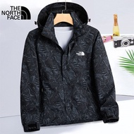 【Ready Stock】The North Face men woman Outdoor Waterproof Windbreaker Hoodie Jacket baju hujan motor jaket lelaki