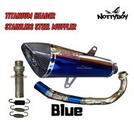 Zontes 350D 350E Full System Exhaust NottyBoy Thailook Design Titanium Exhaust Stainless Steel Exhau