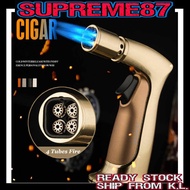 Honest Jet Flame Lighter 4 Nozzles Flame Pipe Lighter Cigar Lighter Jet Torch Lighter Cigar Gas Ligh