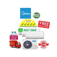 5 TICKS Midea Inverter System 3 Aircon + FREE Dismantle &amp;  Dispose Old Aircon + FREE Installation + FREE 6 YEAR Warranty