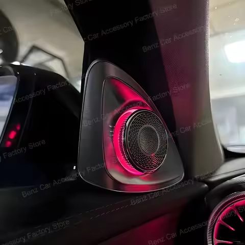 64 Colors LED Air Vents 3D Rotating Tweeter Speaker For Mercedes Benz C238 E Coupe AMG E43 E53 E250 