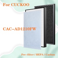 For CUCKOO Air Purifier CAC-AD1210FW CAC AD1210FW Replacement HEPA Filter + Activated Carbon Filter