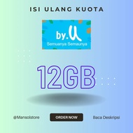 voucher paket data by.u 12GB unlimited 30hari / kuota internet