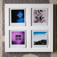 【PHOTO FRAME】WHITE FRAME HARD TYPE SQUARE SIZE PLACE 4 PHOTO SIZE 84MM X 84MM ( 3.3INCH X 3.3INCH )