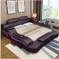 Tatami bed big bed double bed 2 m 2.2 m 2.4 master bedroom Japanese modern minimalist widened bedroo