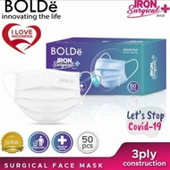 BOLDe iron surgical mask / Masker Medis BOLDe 3 ply Kemenkes