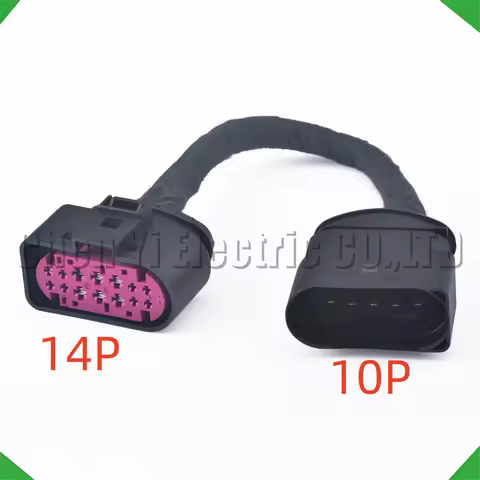 10P to 14P Auto Connectors Conversion Wire harness Plug 1J0973737 1J0973835 For VW Halogen Headlamps
