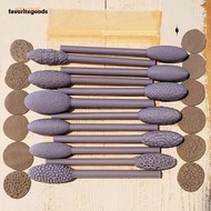 FAVORITEGOODS Art Clay Modeling Roller, DIY Hand Texture Tool Sets For Clay,  Clay Art Rolling Embos