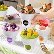 10pcs Ice Cream Hand Cup Cone Ice Cream Packaging Box Ice Cream Packaging Cup Yogurt Ice Cream Cup C