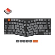 Keychron K15 Max Low-Profile คีย์บอร์ดแบบกลไกไร้สาย75% รูปแบบอลิซ2.4กิกะเฮิร์ตซ์บลูทูธ QMK แสงสีขาวบ