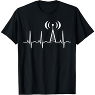 Ham Radio Gifts For Dad Ham Radio Operator Heartbeat T-Shirt