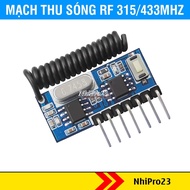 RF receiver circuit 315Mhz 433Mhz command learning