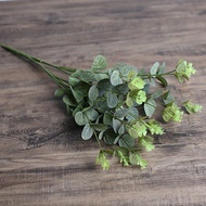 16 stems Artificial Eucalyptus Stems with Fake Leaves-Flexible Stem Faux Greenery Branches Bouquets 