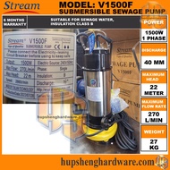 STREAM V1500F Submersible Water Pump Drainage Pump Sewage Pump 1500W 1½”(40mm) 270L/min 22m Stream V