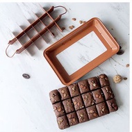 BK 81 brownie pan baking pan brownie base carry open divider Brownie Pan Non-Stick Cake Mold