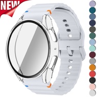 Case+Strap for Samsung Galaxy Watch 7 40mm 44mm Silicone Band Bracelet Screen Tempered Glass Film Pr