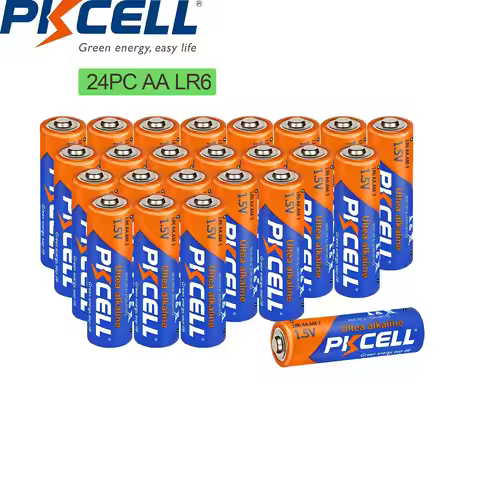 PKCELL 24PCS AA 1.5V Battery AA LR6 AM3 E91 MN150 Triple A Alkaline Batteries for MP3 Camera Flash S