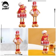 [ Christmas Gingerbread Man Doll Christmas Figure Decoration Kids Gift Ornament for Office Festival Party Decor