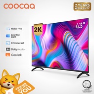 【NEW】43 Inch ( 43S3U+) COOCAA- Smart TV, Flicker free, Youtube, Prime Video, Web browsers, Boundless