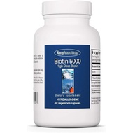 Allergy Research Group Biotin 5000 Supplement - 5000mcg Biotin, Vitamins for Hair, Skin and Nails, H