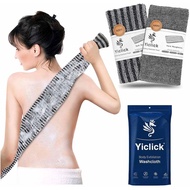 Yiclick 2PCS Tuala Pengelupas Kulit - Pengelupas Badan, Kain Basuh Span Loofah, Kain Span Jaring Kor