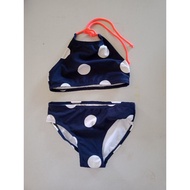 [COUNTRY ROAD] Baby Girl Halter Swimwear - Navy Polka