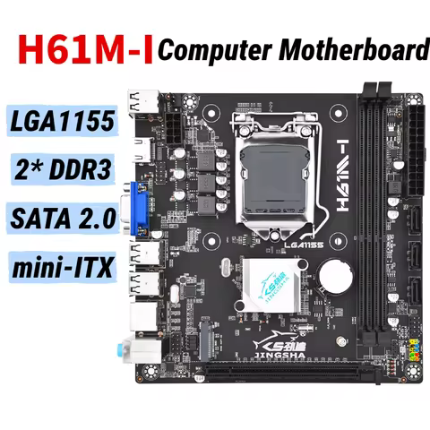 H61M-I Mini ITX Motherboard LGA 1155 Desktop Motherboard with All-Solid Capacitors DDR3 Dual-Channel