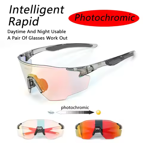 ELICIT Photochromic MTB Glasses Mountain Sports Day Night Change Color Goggles Road Bicycle For Men